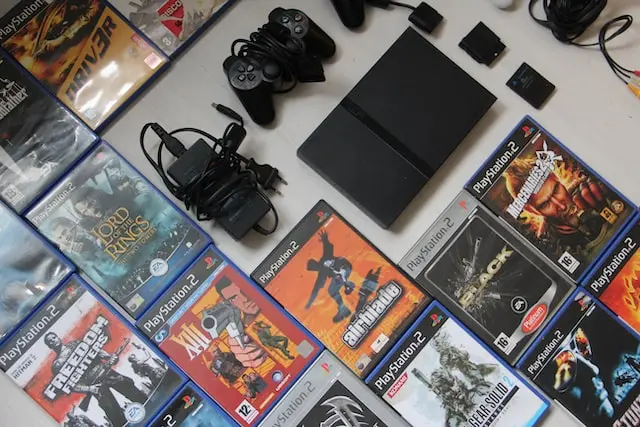 PS2 with games